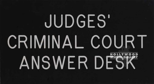 10X18 JUDGE`S CRIMINAL COURT SIGN