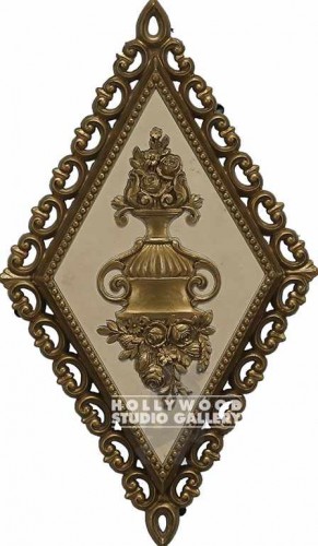 14x8 Plastic/3D/Gold/Floral/Plaque