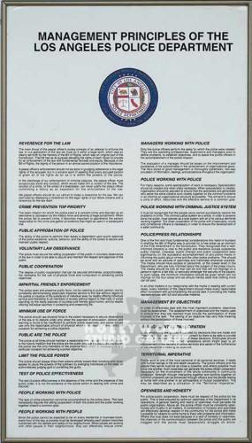30X17 MANAGEMENT PRINCIPALS/POLICE