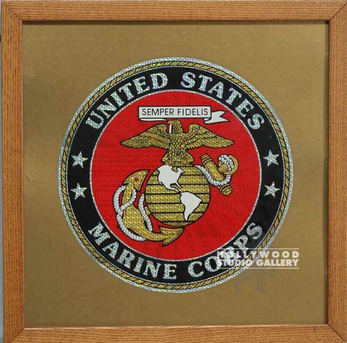 18x18 USMC EMBLEM WOOD FRM