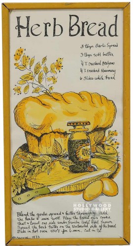 17x9 Herb Bread Recipe/Framed