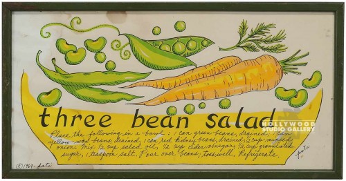 9x17 3 Bean Salad Recipe Framed