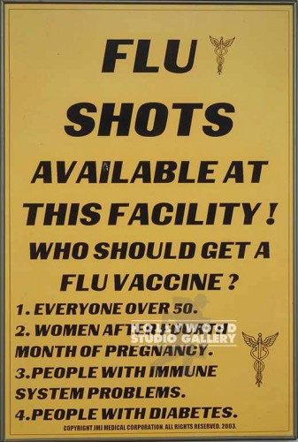 36x24 FLU SHOTS AVAILABLE PSTR MTL