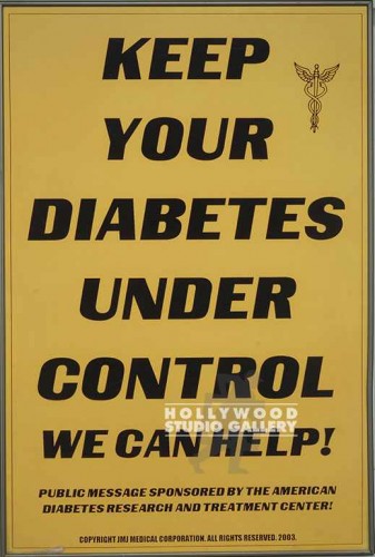24x36 DIABETES UNDER CNTRL MTL FRM