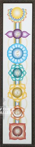 61X15 CHAKRAS/FRAMED YOGA ART
