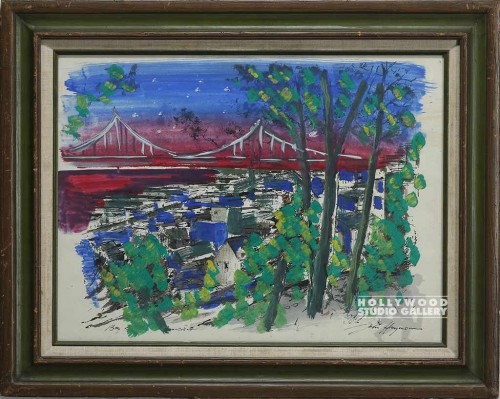 25X31 GOLDEN GATE/WATERCOLOR