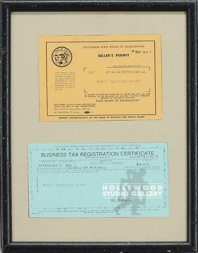 8X11 Sellers Permit/Bussiness ta