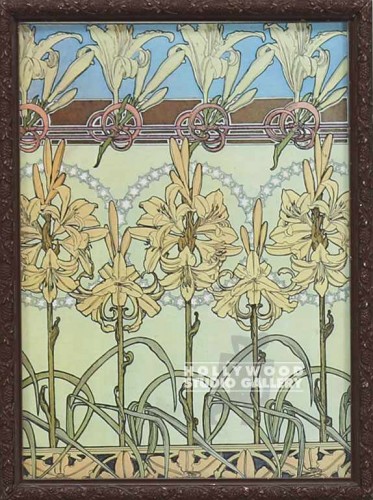 9X11 MUCHA DETAIL BROWN FRAME