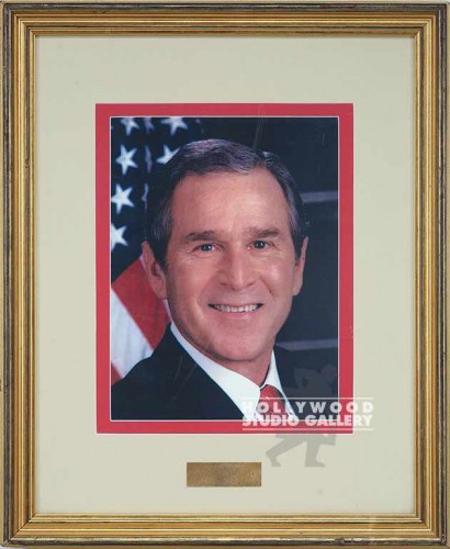 23X19 GEORGE W. BUSH/RED MATT/FRMD