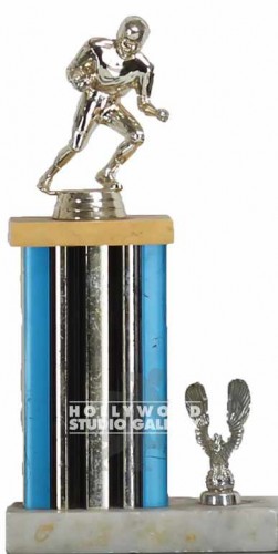 10" BLUE/GOLD FOOTBALL TROPHY