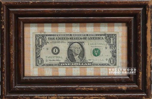 8X11 Framed Dollar Bill/Stripped ma