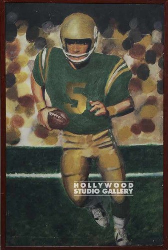 36X24 GREEN GOLD FOOBALL PLAYER #5