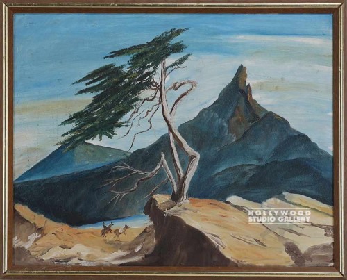 17X21AVIS/TREE/MOUNTAIN TOP/FRMD