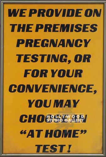 16X11 PREGNANCY TEST POSTER/FRMD