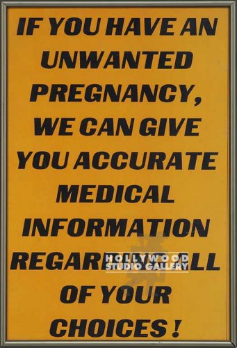 16X11 UNWANTED PREGNANCY FRMD PSTR