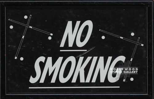 7X11 NO SMOKING/POOL SIGN/BLCK FRM