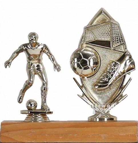 7" SOCCER TROPHY / BALL/SHOE/GOAL