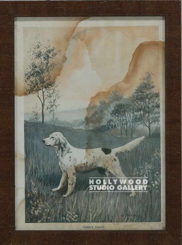 9X12 DOG HUNT PRINT/BRWN FRM/COUNT