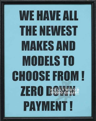 15X12 EWEST MAKES/MODELS SIGN/BLCK