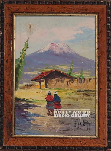 11X8RUSTIC S.AMERICAN CANVS/BRWN FR