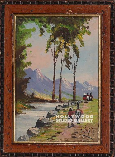 11X8RUSTIC S.AMERICAN CNVS/BRWN FRM