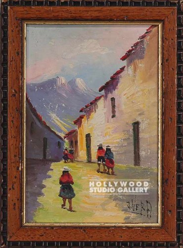 11X8RUSTIC S.AMERICAN CNVS/BRWN FRM