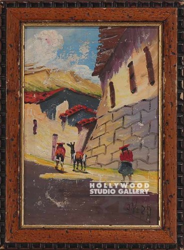 11X8RUSTIC S.AMERICAN CNVS/BRWN FRM