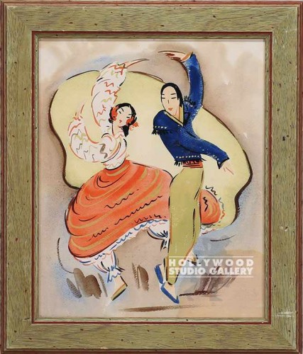 20X17 FLAMENCO DANCERS/FRAMED