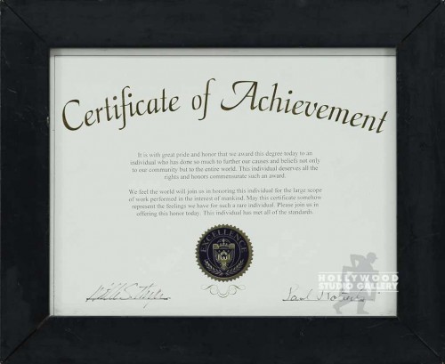 11X13 CERT. OF ACHIEVMENT/BLCK FRM