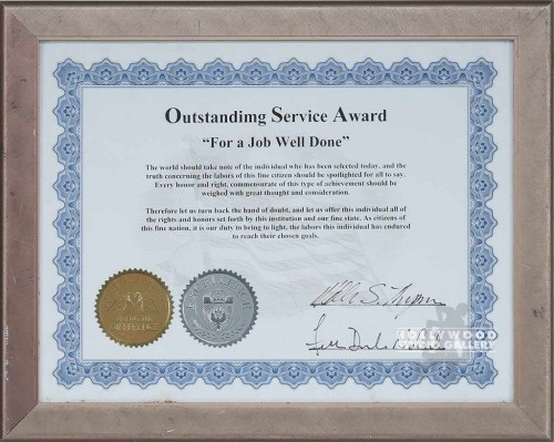 9X12 OUTSTANDING AWARD/SILVER FRM