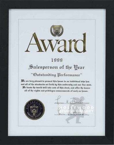 13X10 1999SALESPERSON YEAR GLD FRM