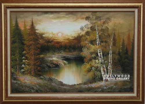 30X42 TRAD. LANDSCAPE CNVS/GLD FRM