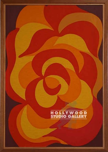 31x48Red,Orange,Burgndy/FramdFabric
