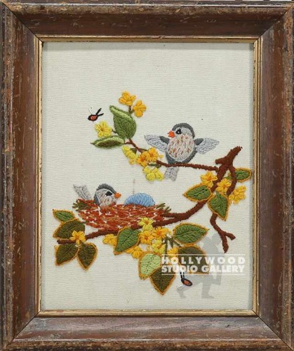 12X10 NEEDLEPOINT BIRDS NESTING/FRM