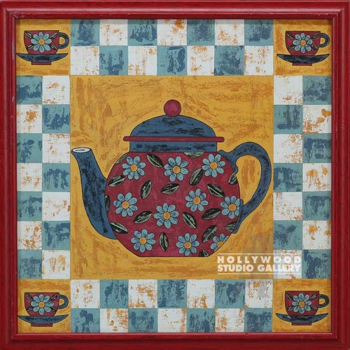 13X13 DAVID RED TEAPOT(FLOWERY)/RED