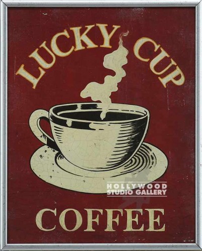 10X8 JONES LUCKY CUP COFFEE/ ALUM.