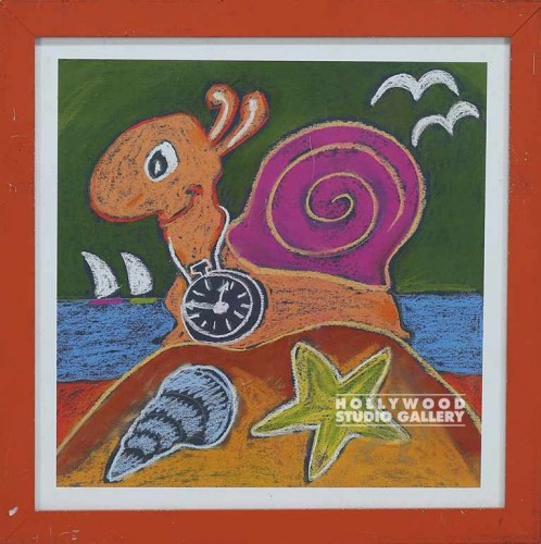 13X13 ANON.KID CRAYON SNAIL/ ORANGE