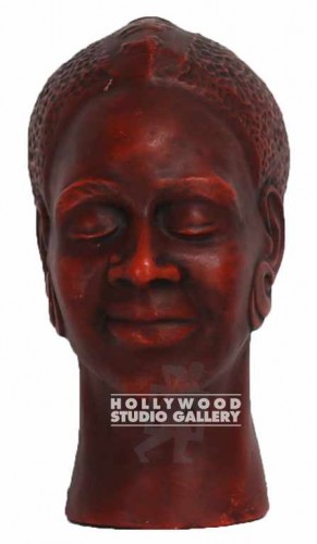 7" RED BUST OF ETHNIC/AFRO-WOMAN