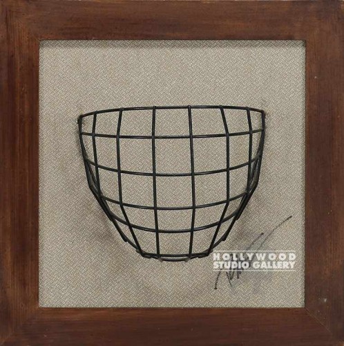 15X15 BLACK/HOCKEY FACE MASK/MTD.
