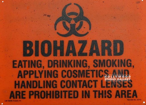 12X9 ORANGE/BIO-HAZZARD SIGN