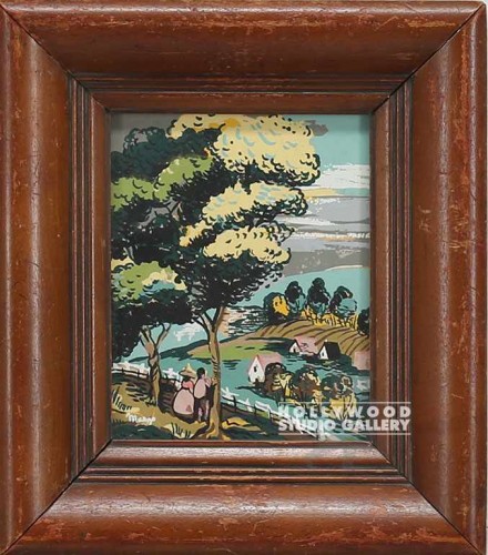 8X8 VALLEYSCAPE/TREES/HOUSES/PERIOD