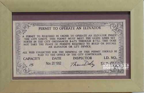 6X10 ELEVATOR SIGN / BRUSHED GOLD