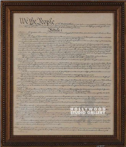 34X29"WE THE PEOPLE"/GOLD BEADED