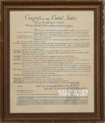 34X29 (12)AMENDMENTS PARCH/GOLD