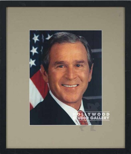 21X18 PRES.GEO.W.BUSH/ BLK