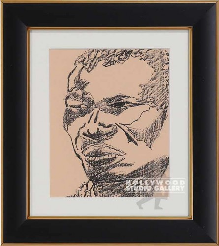 ETHNIC HEAD SKETCH GOLD FRAME
