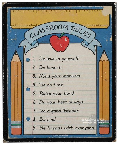 11x9 Classroom Rules/Plaque