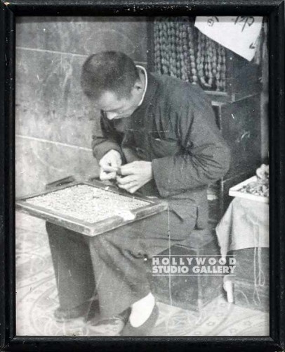 9x11 B/W Chinese Man in Chair