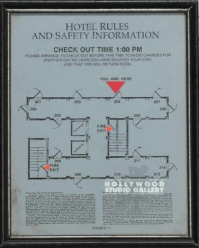 8x10 Hotel Rules & Safety/Blue