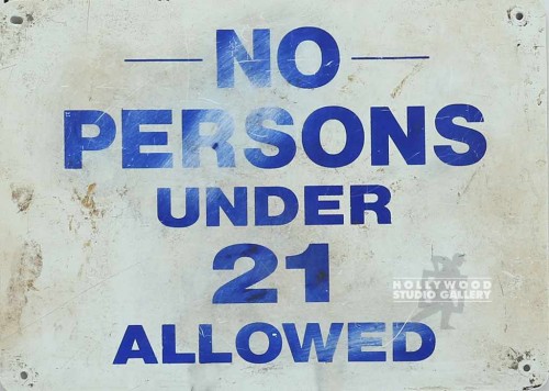 10x14 No Persons Under 21 Poster